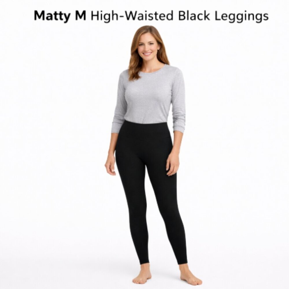 Matty M High-Waisted Black Leggings Women's S M0273